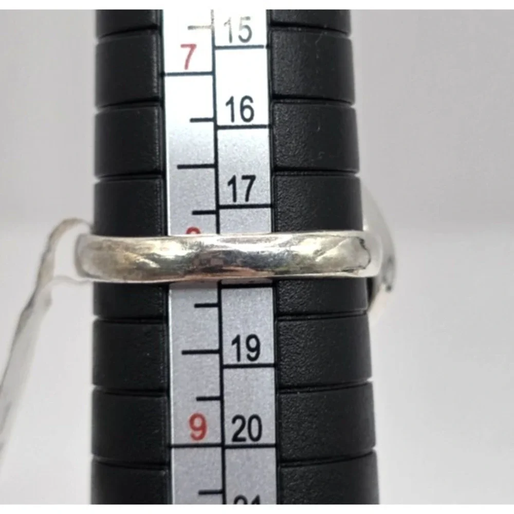 Rhodochrosite Gemstone Teardrop Ring Size‎ 8 Sterling Silver Handmade NWT